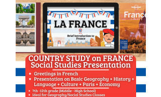 France Country Study – Geography + Social Studies Lesson - Europe