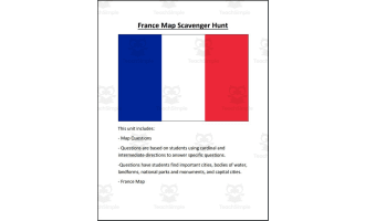 France Map Scavenger Hunt