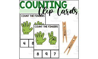 Frankenstein Counting to 10 Clip Cards for Halloween