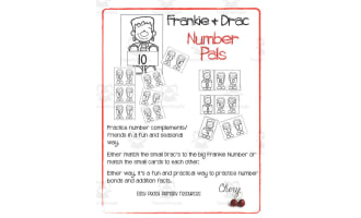 Frankie & Drac Number Pals | Math Centers