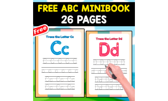 FREE ABC MINIBOOK FOR TRACING | INCLUDING IMAGES