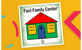 Free Addition & Subtraction Fact Family Interactive Center