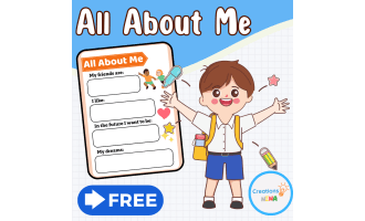 Free All About Me Back To School Worksheet