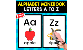 FREE ALPHABET MINIBOOK A - Z | WITH EXAMPLES OF VOCABULARY