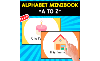 FREE ALPHABET MINIBOOK | CARTOON THEMED