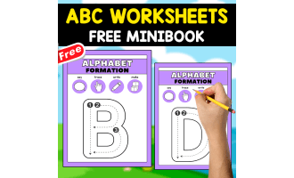 FREE ALPHABET MINIBOOK | TRACE, DRAW AND PAINT