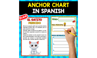 FREE ANCHOR CHART IN SPANISH | El gatito perdido