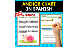 FREE ANCHOR CHART IN SPANISH | El pequeño caracol valiente