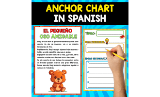 FREE ANCHOR CHART IN SPANISH | El pequeño oso amable