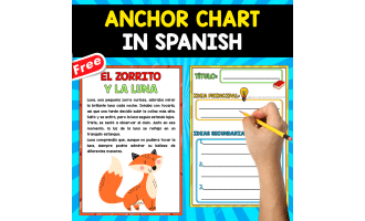 FREE ANCHOR CHART IN SPANISH | El zorrito y la luna