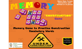 Free Construction Interactive Memory Game to Practice Vocabulary