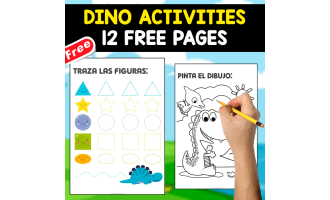 FREE DINO MINIBOOK ACTIVITIES | SPANISH