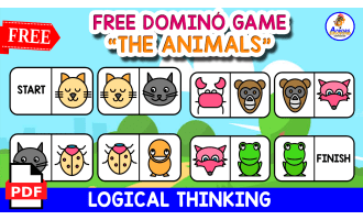 FREE DOMINÓ GAME FOR KIDS | Made with Animal Themed