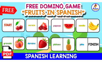 FREE DOMINÓ GAME | Fruits in Spanish
