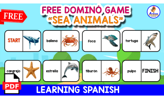 FREE DOMINÓ GAME IN SPANISH | Sea Animals