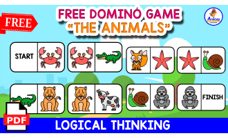 FREE DOMINÓ GAME MADE WITH ANIMALS THEMED | Free Resource