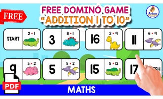 FREE DOMINÓ GAME OF ADDITION | ADDITION 1 TO 10