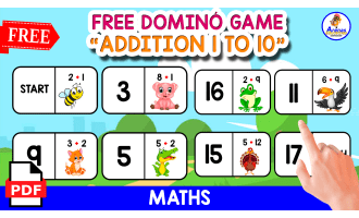 FREE DOMINÓ GAME OF ADDITION | ANIMALS THEMED