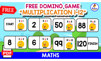 FREE DOMINÓ GAME OF MULTIPLICATION | Made with Emojis Themed