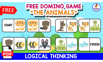 FREE DOMINÓ GAME PUZZLE | Animals Themed