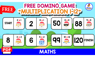 FREE DOMINO OF MULTIPLICATION | Christmas Themed