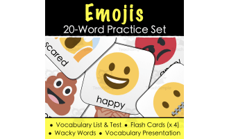 FREE Emojis Vocabulary - Digital Activities, Word List & Quiz + Cards