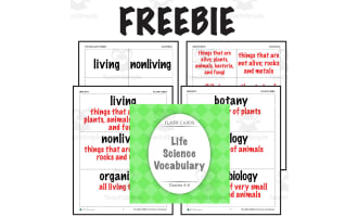 FREE: Flash Cards: Life Science Vocabulary
