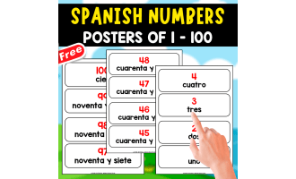 FREE FLASHCARDS OF SPANISH NUMBERS 1 TO 100