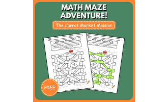 FREE MATH MAZE: ADDITION TO 10!! ( 01 WORKSHEET + ANSWER KEY ) N°1