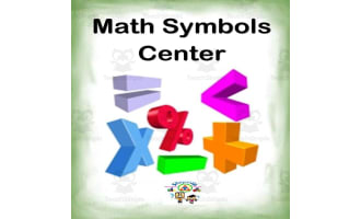 Free Math Symbols Interactive Center Activity