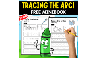 FREE MINIBOOK FOR KIDS! TRACING THE ALPHABET