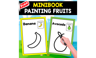 FREE MINIBOOK FOR PAINTING FRUITS | 6 FRUITS