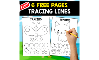 FREE MINIBOOK FOR TRACING | 6 PAGES