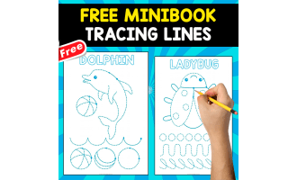 FREE MINIBOOK FOR TRACING LINES | 10 PAGES