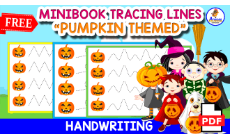 FREE MINIBOOK FOR TRACING LINES | Halloween Themed