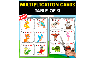 FREE MULTIPLICATION FLASHCARDS BY 9 | MATH RESOURCE