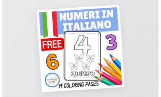 Numbers in Italian – Free Coloring Pages 0–10