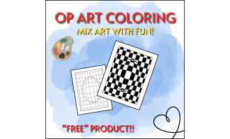 FREE OP ART WORKSHEET!! (01 MODEL)
