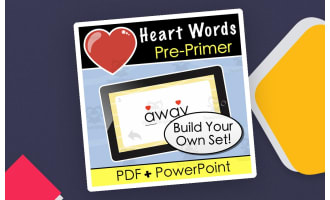 FREE Pre-Primer Heart Words - Compile Your Own Digital Flash Card Set