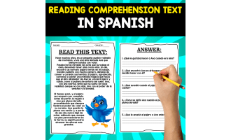 FREE READING COMPREHENSION TEXT IN SPANISH | READ AND ANSWER | FREE