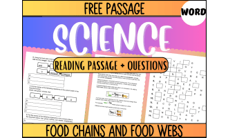 Free Reading Passage: Food Chains and Food Webs (Word)