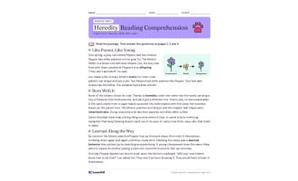 Free Reading Passage: Heredity PDF