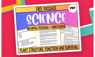 Free Reading Passage: Plant Structure, Function, and Survival PDF
