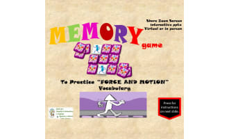 Free Science Force N Motion Vocabulary Interactive Memory Game