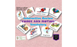 Free Science Force N Motion  Vocabulary Interactive Review