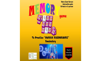 Free Science Human Microbiome Vocabulary Interactive Memory Game