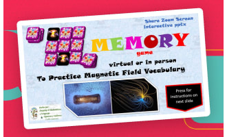 Free Science Interactive Memory Game / Magnetic Field Vocabulary