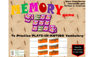 Free Science Interactive Memory Game / Plates in Motion Vocabulary