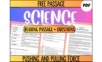 Free Science Reading Passage: Pushing and Pulling Forces PDF