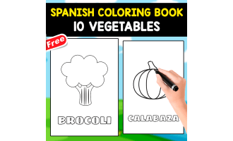FREE SPANISH COLORING PAGES | LOS 10 VEGETALES